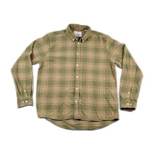 Les Deux Copenhague Kristian Check Flannel Long Sleeve Shirt Mens Sz  LG